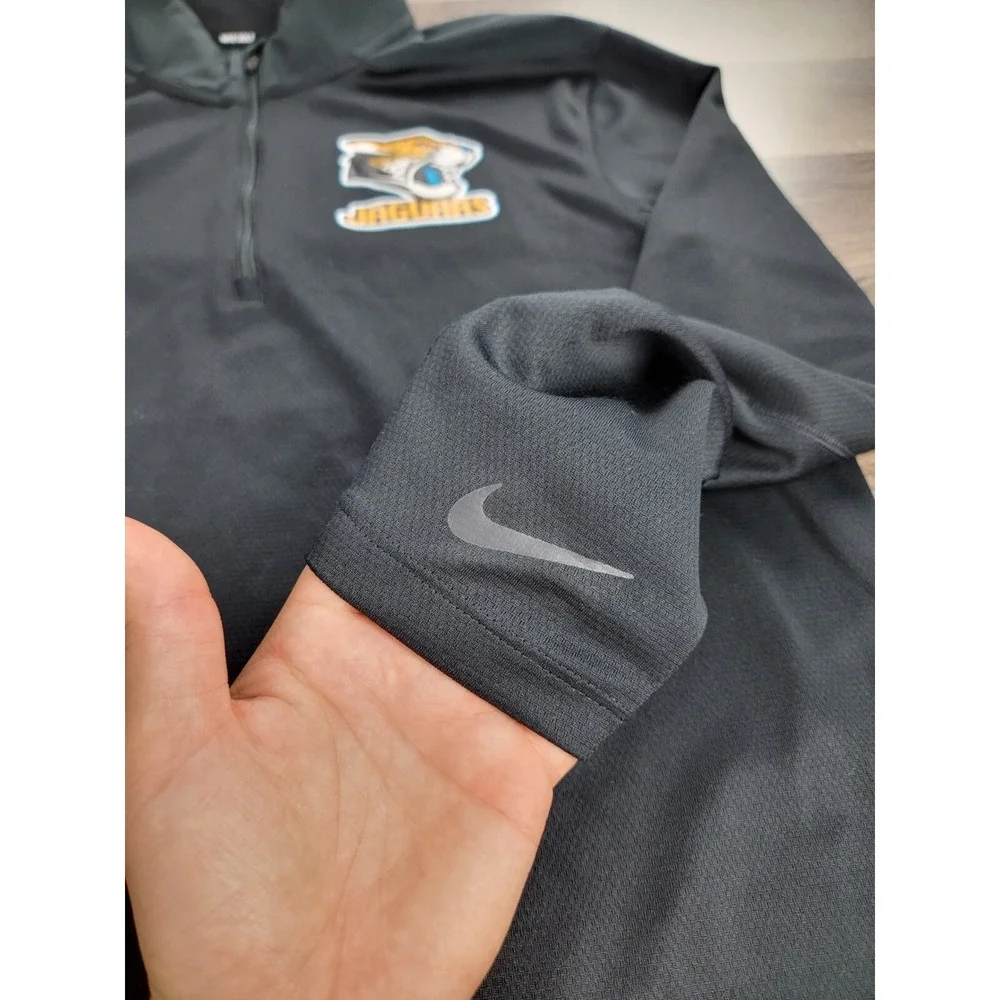 Nike Jacksonville Jaguars 1/4 Zip Jacket Pullover Medium Black Sweater NFL Mens